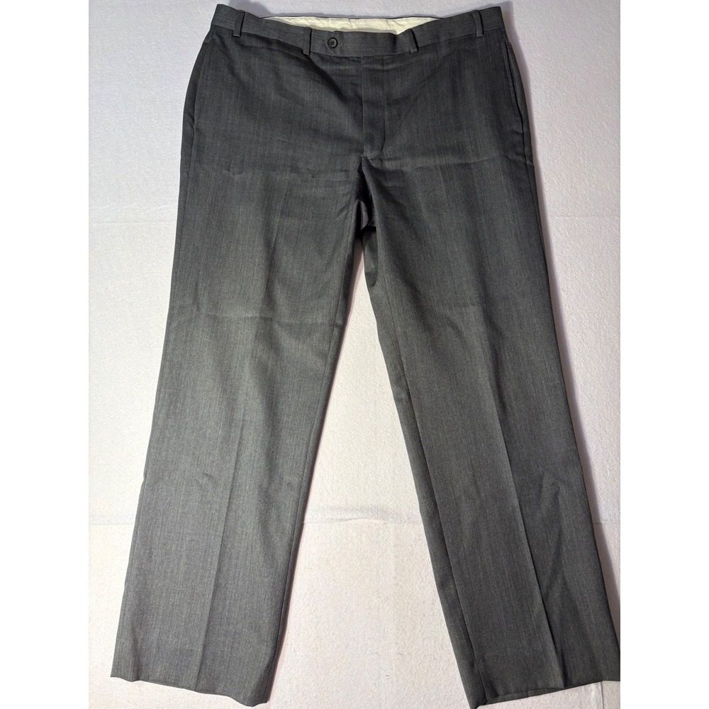 Brooks Brothers Madison Fit Grey Wool Blend Dress Pants Mens 38x30 Flat Front